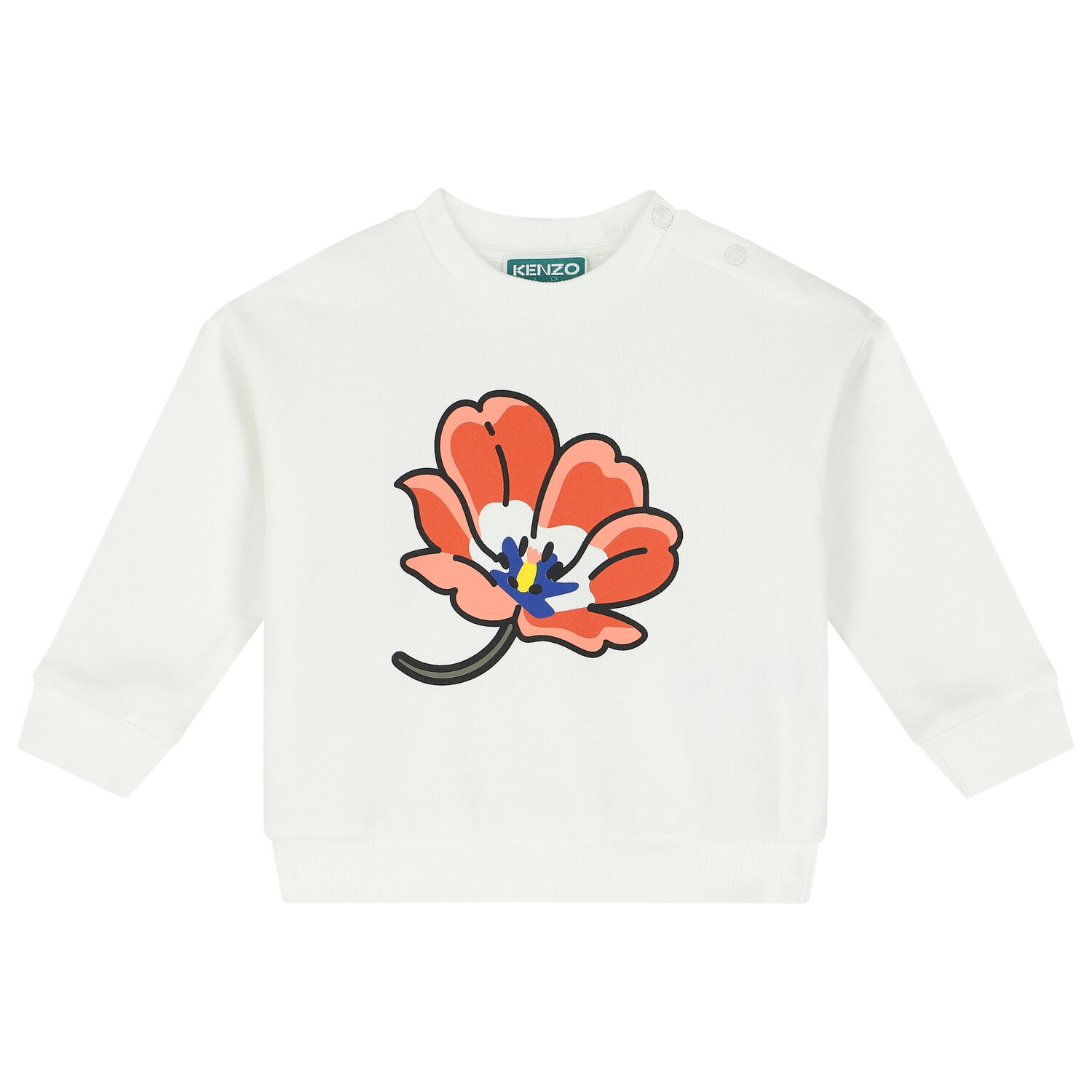 Younger Girls Ivory & Orange Boke Flower Leggings Set, 1, hi-res